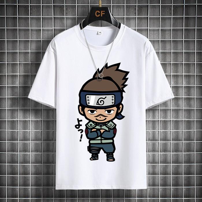 Naruto Casual White Childrens Tshirt Summer New Anime Peripheral Printed Parentchild Outfit Pure Cotton Fashionable Tshirt