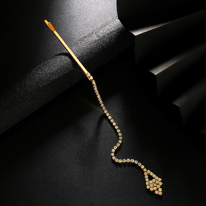 Geometric Zircon Forehead Chain Women Indian Wedding Jewelry Rhinestone Headband Hair Accessories Bride Hair Chain