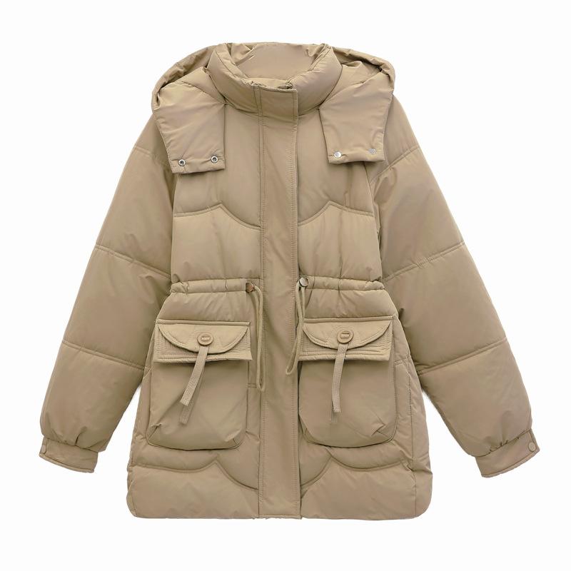 Down Jacket Women's New Winter Style Mid-length Korean Style Loose Slimming Thickened Cotton Coat