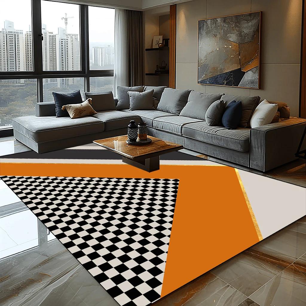 Nordic Geometric Carpet for Living Room Modern Luxury Decor Sofa Table Large Area Rugs Home Bathroom Non-slip Washable Mat