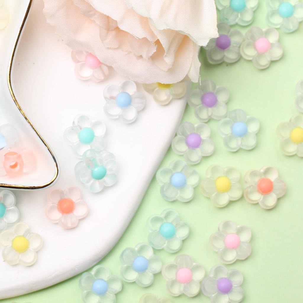 Fashion DIY Necklace Jewelry Making Bracelet Jar Heart Plum Beads About200pcs Clear/Matte Handmade Material  Beads