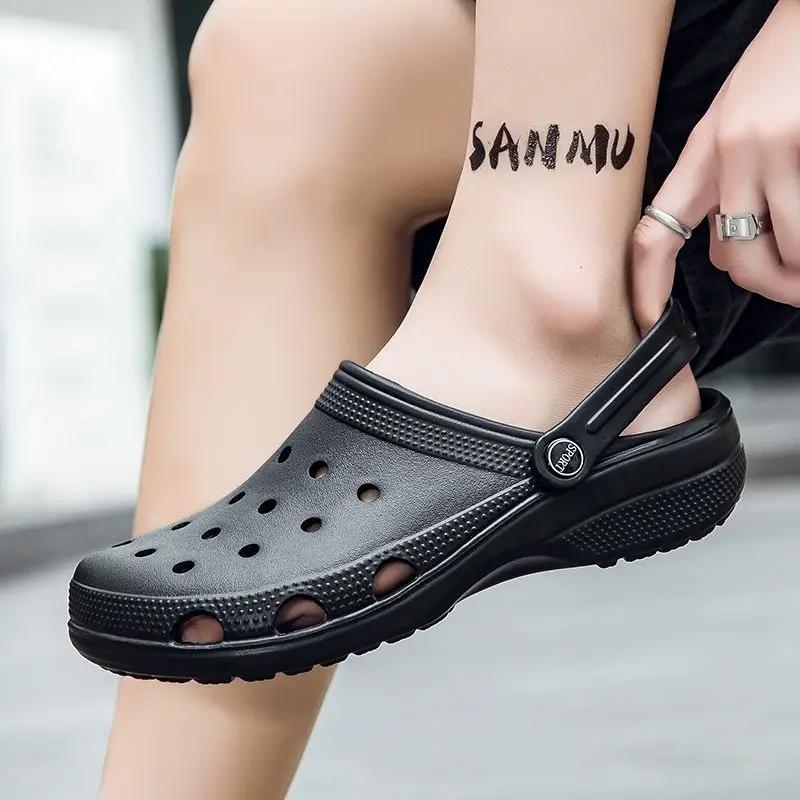 Fashion Slides Men's Shoe Mules Soft Eva Hole Sabot Platform Half Male Slipper 2025 Fashion Designer Luxury High Quality Style Clappers