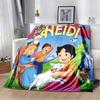 Heidi Ragazza delle Alpi Stampa Anime Coperta Plaid in Flanella Morbida Calda Accogliente Copriletto per Camera da Letto dei Bambini Soggiorno Decorazione per la Casa Regalo