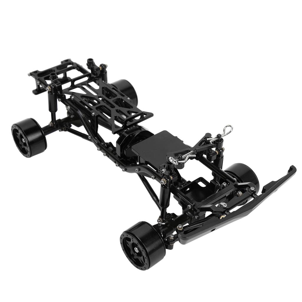 RC Car Chassis Frame Kit Aluminium Alloy Frame with Wheel Hubs for   SCX24 C10 1/24 RC Car
