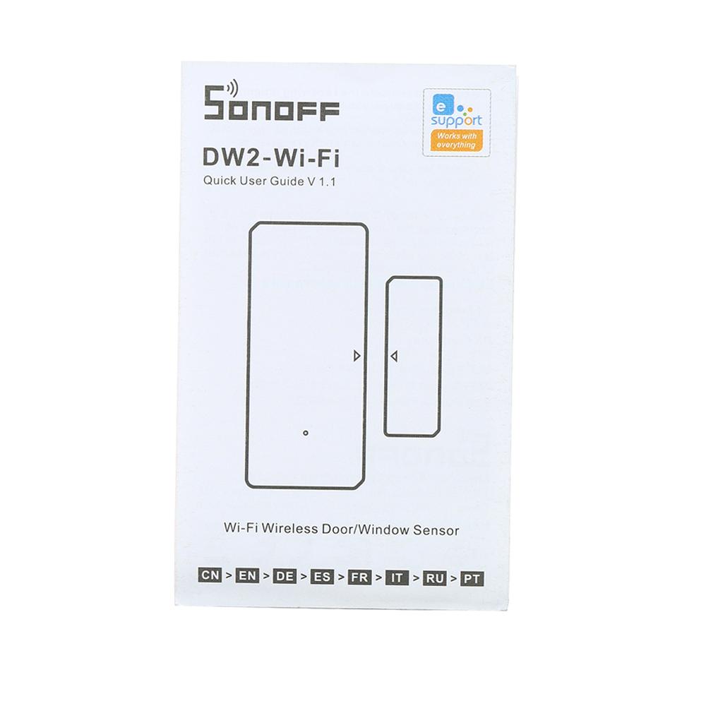 SONOFF DW2 Wi Fi Wireless Door and Window Sensor with Phone Notification Home Security Motion Sensor Burglar Alarm