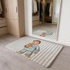 MONKEY CARTOON C-Curious GeorgeS Floor Mat Flannel Door Mat Non-Slip Absorbent Washable Indoor Home Rug
