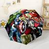 Avengers Team-up Party Compact Travel Automatic Umbrella Compact & Durable 8-Rib Design Foldable Design Travel Essential Vibrant Pattern Umbrella