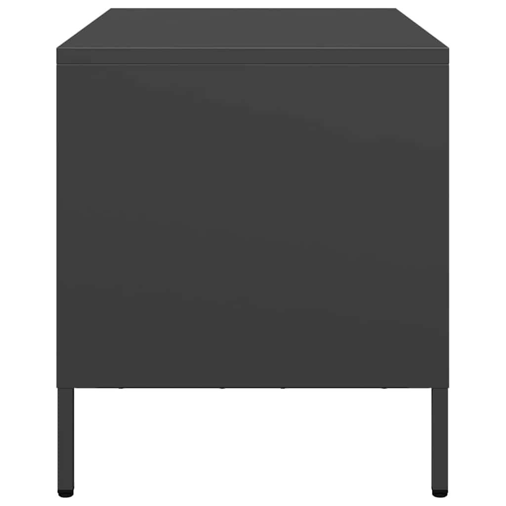 Vidaxl Szafka Rtv, Czarna, 68X39X43,5 Cm, Stal Walcowana Na Zimno