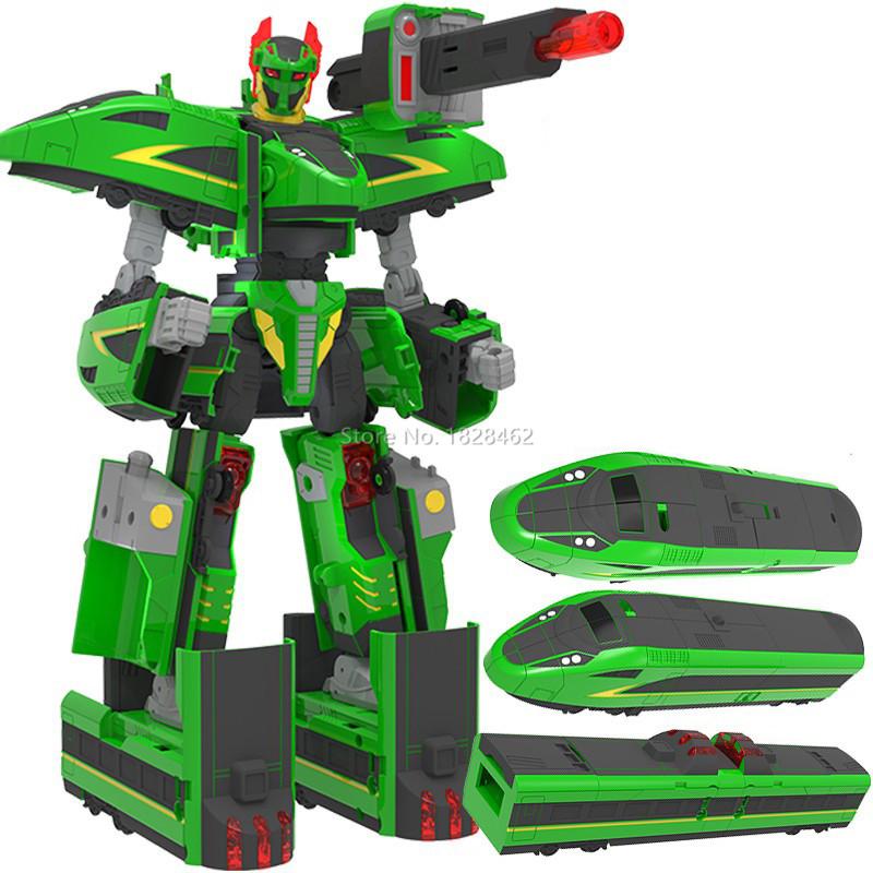 

3 В 1 Китайская высокоскоростная железная дорога Суперпоезд Робот Трансформер Игрушка Деформация Поезд Фигурка CHSR Игрушка для детей Игрушки