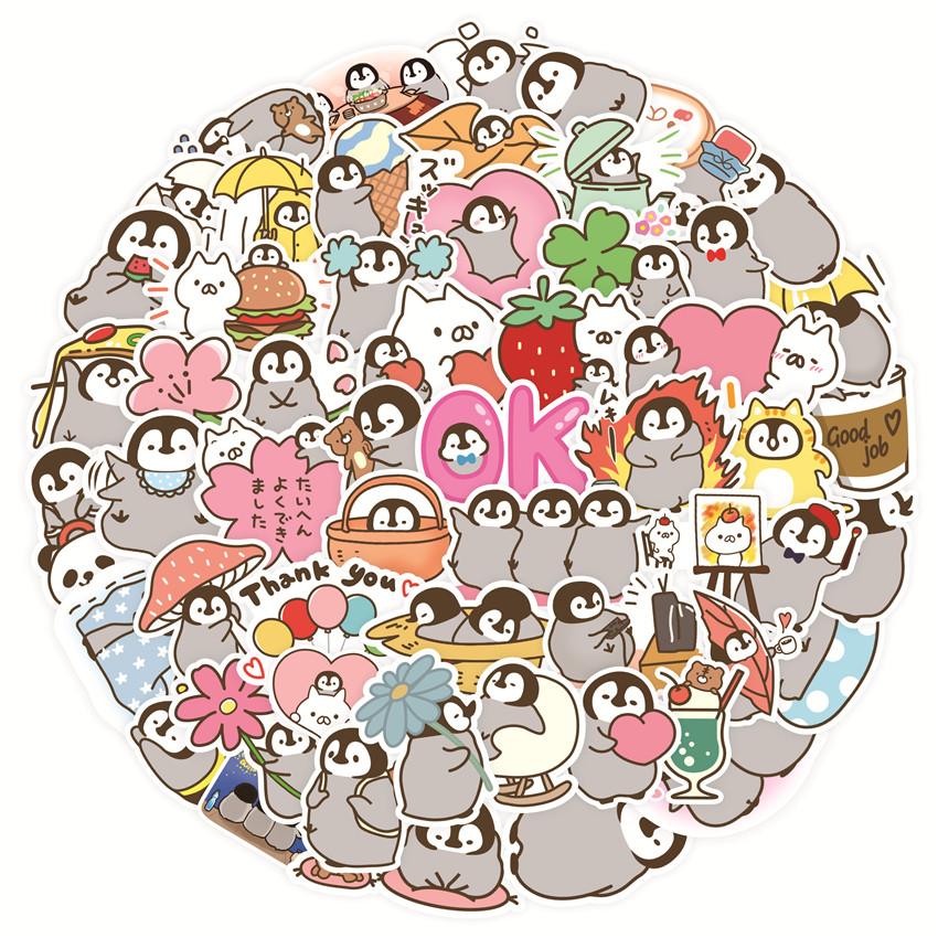 

100 шт./компл. Q забавные наклейки-эмодзи с изображением пингвина DIY скрапбукинг альбом декор наклейки наклейки