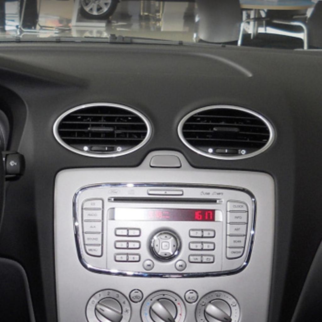 4 buc. Decorație de acoperire a ieșirii pentru aer condiționat mașină Autocolant inele circulare Accesoriu auto pentru atingere interioară de lux