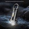 Mini LED COB Flashlight USB Rechargeable Torch Keychain Lamp Portable Pocket Outdoor Camping Working Lantern with Red&Blue Light
