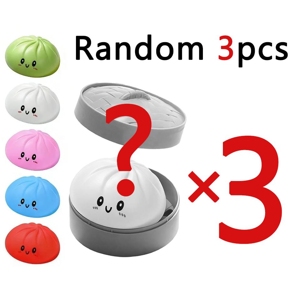 1-12Pcs Colorful Dumpling Slow Rebound Soft Pinch Decompression Kawaii Squeeze Office Desk Decor Home Office Desktop Ornaments