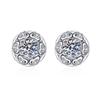 Heart-shaped Zircon Gem Stud Earrings - Korean Style Valentine's Day Jewelry for Women