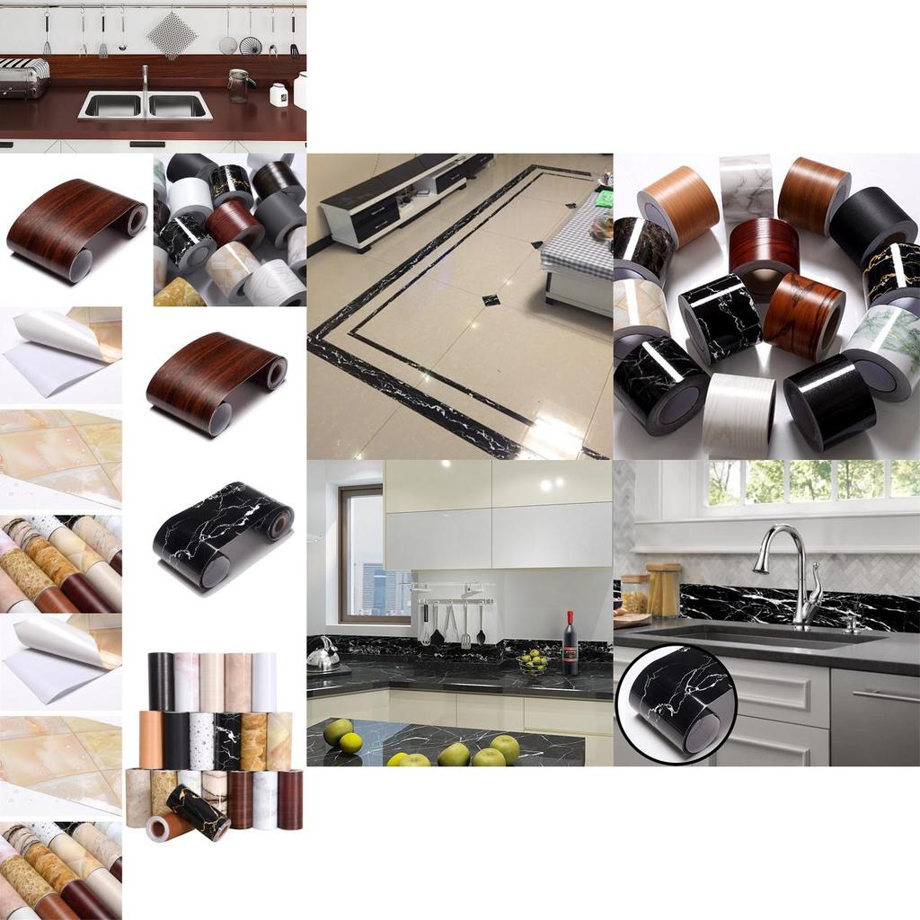 Versatile 5m Self-adhesive Waterproof Pvc Wall Skirting Border For Any Room