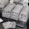Multi-functional Press-On Nail Display Case Dust-proof Badge Storage Box  Collectible