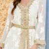 Women's V-neck Long Sleeve Middle Eastern Abaya Two-Piece Set Dress