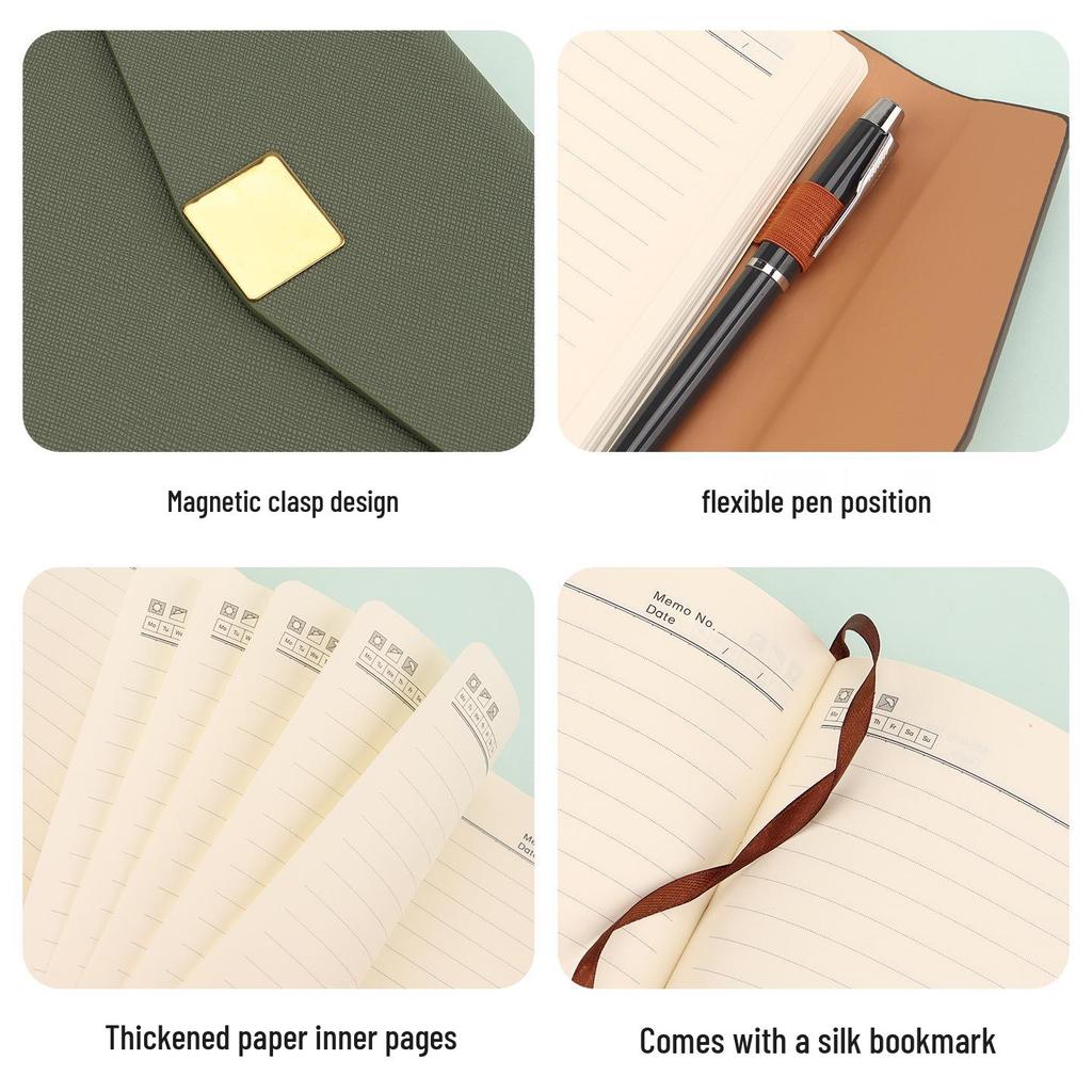 Cuaderno A5 Personalizado con Hebilla Magnética - Set de Regalo con Logo - Souvenir Corporativo Ideal