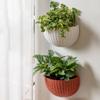 Flower Pot with Hooks Exquisite Wall-Mounted Plastic Wall Hanging Basket Flowerpot for Outdoor Garden Balcony Planter Bucket Home Decor New
