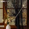1PC LOZUJOJU French Rococo Style Sheer Curtain Pastoral Style Lace Half Curtain Door Curtain for Living Room Kitchen Cupboard Window Home Decor