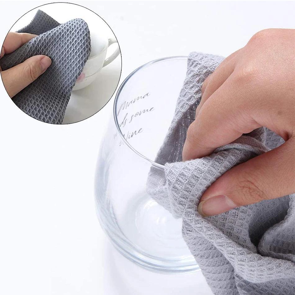 4PCS Cotton Waffle Weave Kitchen Towel Set,Tea Hand Dish Towel,Cloth Napkins,Ultra Soft Absorbent Dish Rags