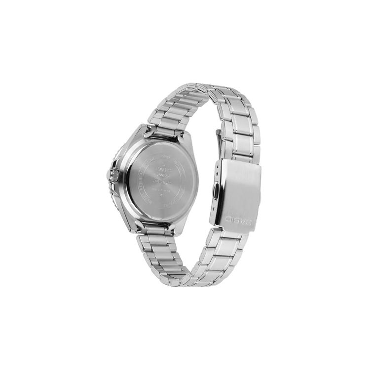 Casio MDV-10D Series 50M Waterproof Casual Quartz Movement Stainless Steel Strap Watch Women watches Black MDV-10D-1A1V