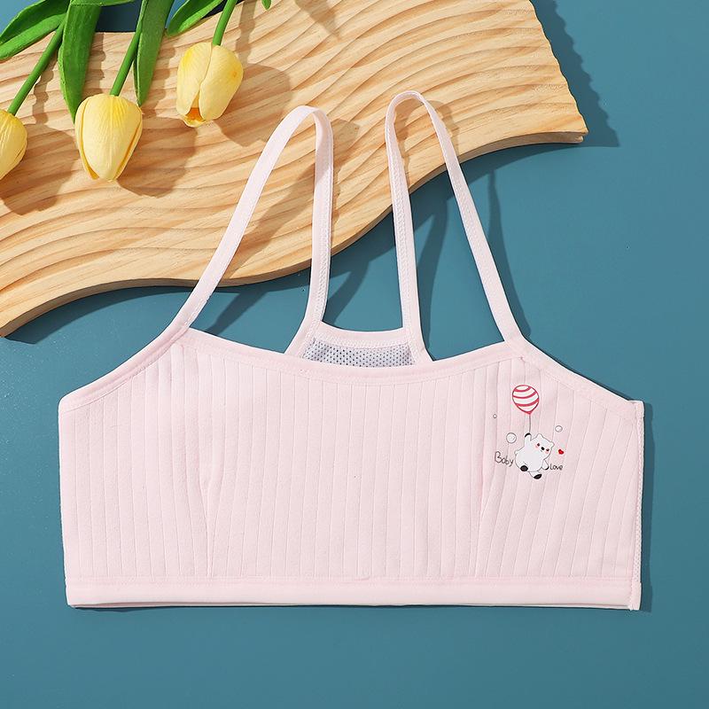 

Дышащий первый бюстгальтер для девочек младшего школьного возраста - Тонкий стиль с хлопковой подкладкой One Size