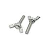 304/201 Stainless Steel Wing Head Hand-Tightening Screws, DIN316, Ram's Horn, Round Head, Machine Screws M3-M10, Metric/Imperial