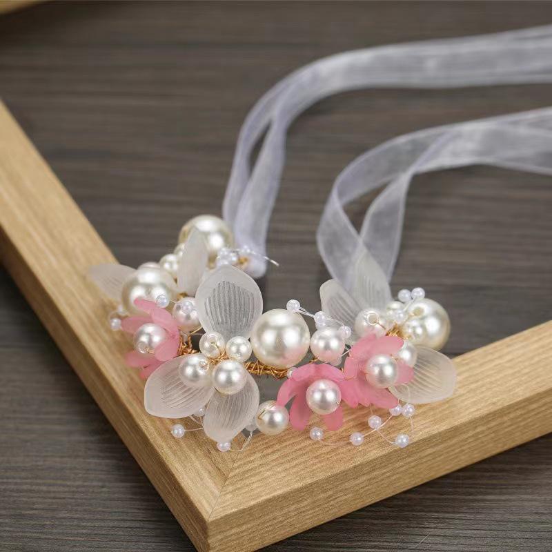 Fairy Pearl & Golden Leaf Floral Headband for Children & Brides