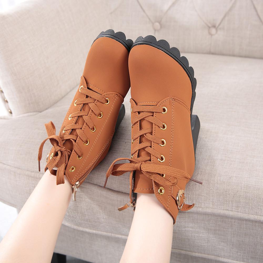 Botas de tacón con cordones y hebilla para mujer comprar a buen precio —  entrega gratuita, reseñas reales con fotos — Joom