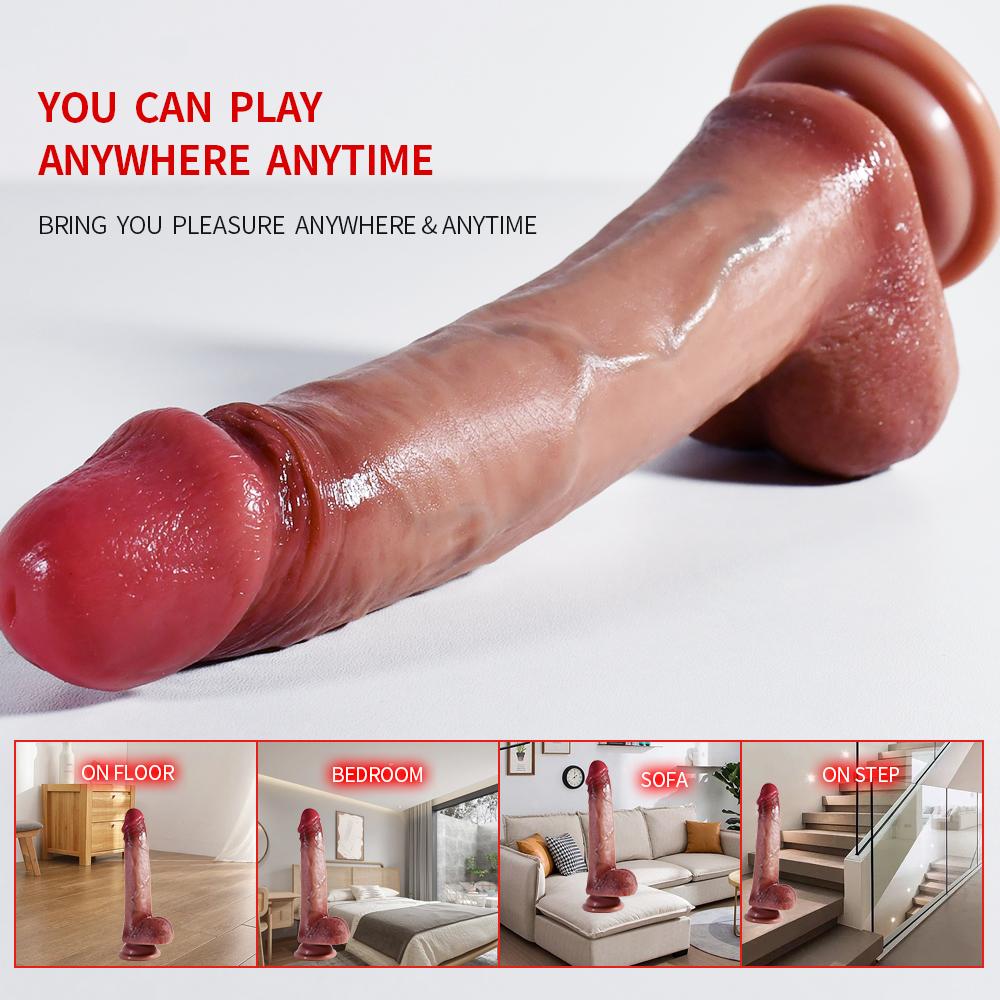 7.9Inch Liquid Silicone Dildo Simulation Phallus Orgasm Artifact Female Masturbator Adult Products