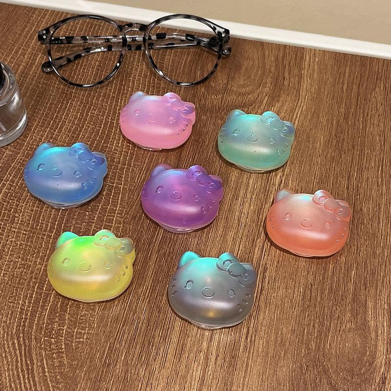 Frosted Laser Colorful Kt Cat Mobile Phone Airbag Bracket Paste Retractable Portable Stable Desktop Bracket Watch Drama