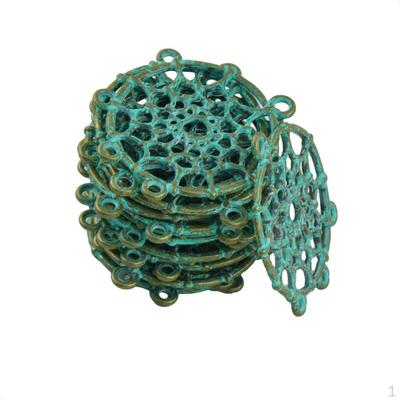 Bronzová základna lunety Květinové konektory Přívěsky na šperky