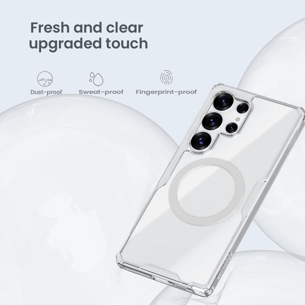 NILLKIN Silikonové pouzdro Nillkin pro Samsung Galaxy S25 Ultra, přírodní TPU Pro, magnetický zadní kryt, tenký povrch