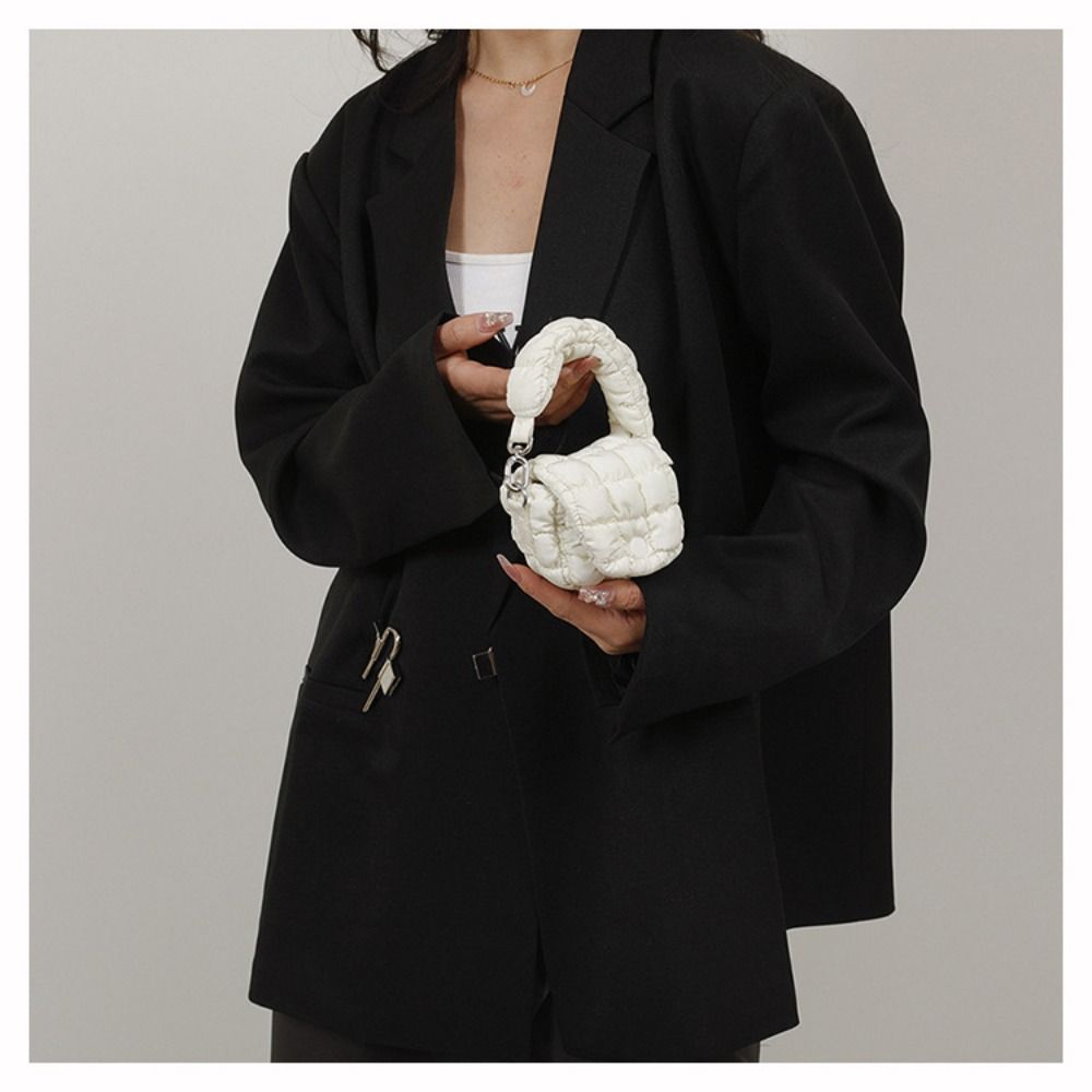 Solid Color Cloud Pleated Coin Purse Quilted Bag Pendant Fashion Card Bag  Bag Accessories