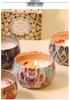 Ethnic Style Dried Flower Aroma Candle Set - Long-lasting, Smokeless Home Souvenir Gift