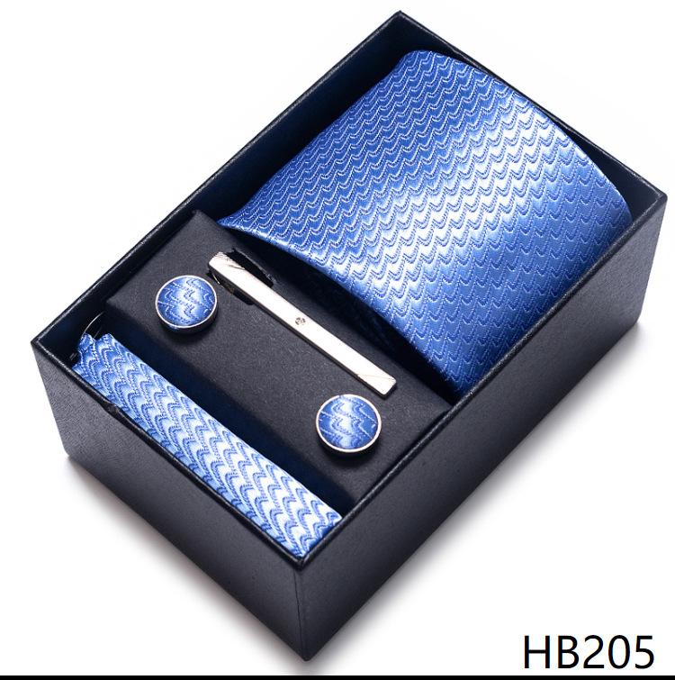 Gift Box Men'S 8Cm Tie Business Dress Jacquard Yarn Business Career Tie Set Men