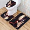 Animation Bathroom Floor Mat Three-Piece Bathroom Carpet Toilet Mat Set Door Mat Bathroom Non-Slip Mat
