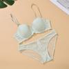 Sexy Half-cup Lace Suit for Small Chest, Non-empty Cup Underwear for Women, Gathered Anti-sagging Bra