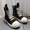 Men's high-top shoes platform canvas shoes zipper casual cloth board shoes trendy men's shoes summer women