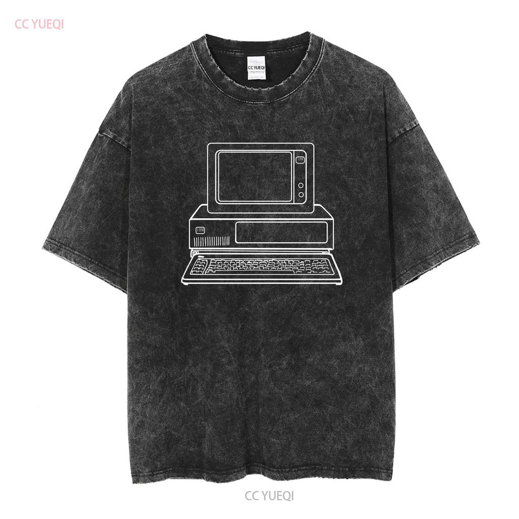 A1 Vintage 80s IBM Personal Computers On Campus T Shirt Adult XL Blue Mens long or short sleeves vintage Washed graphic