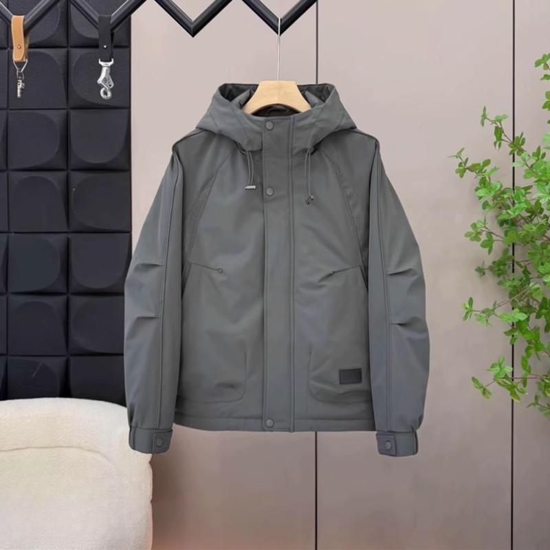 Мужская ретро утепленная рабочая ветровка - Осенне-зимнее модное хлопковое пальто XL