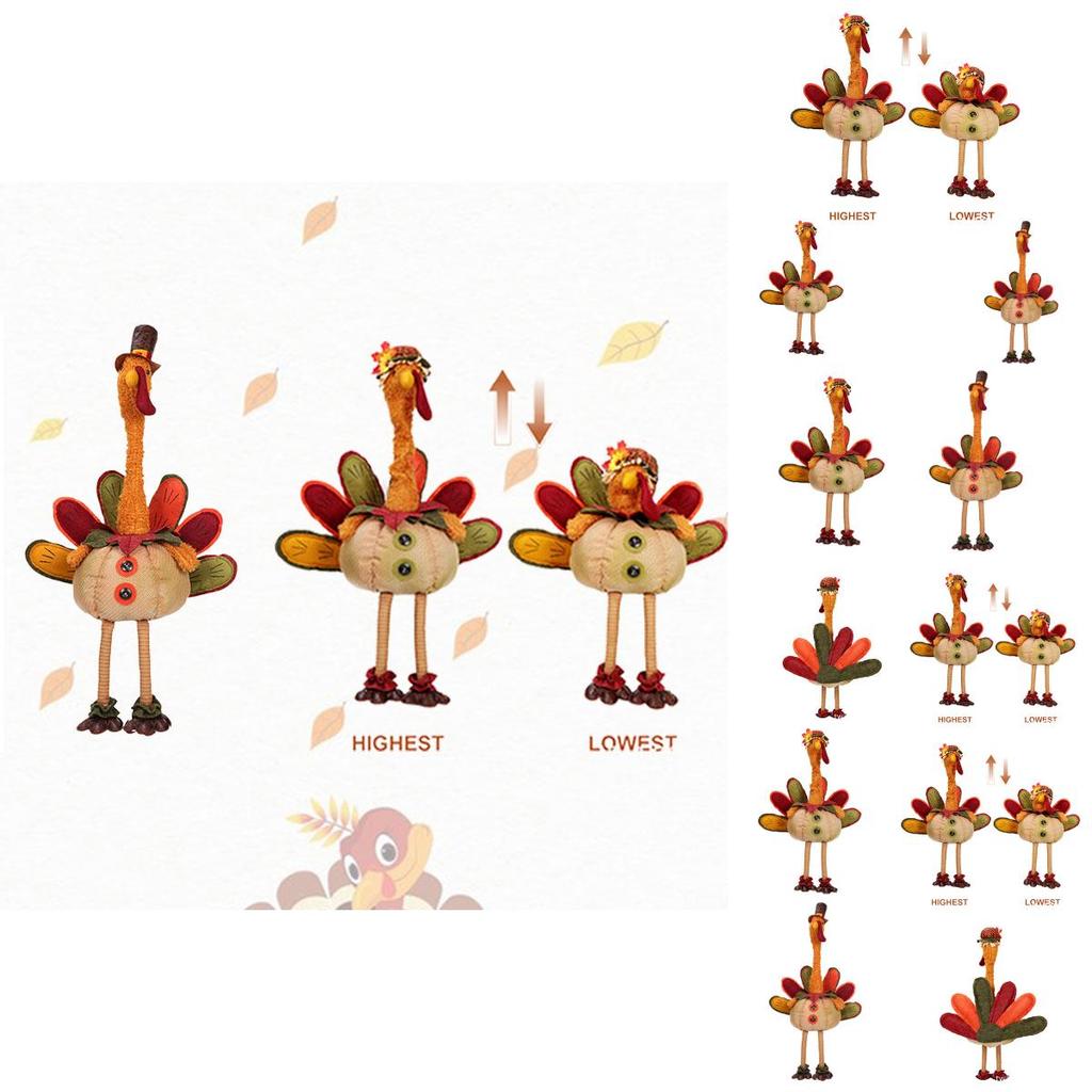 Thanksgiving Turkey Plush Decoration Doll Harvest Festival Faceless Doll