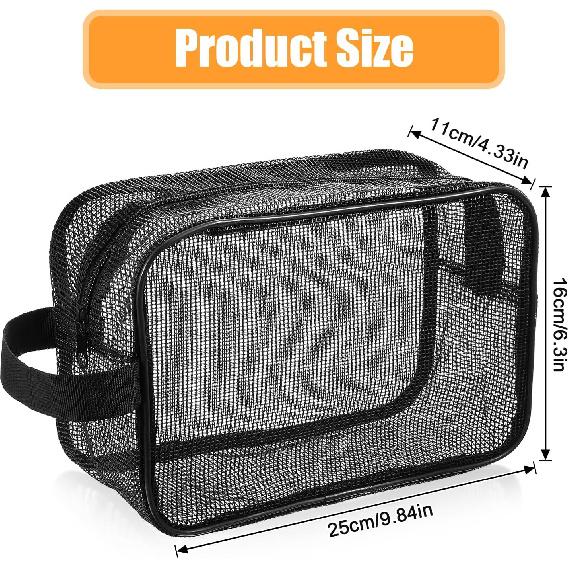 Mesh Shower Caddy Bag, Portable Toiletry Shower Tote Quick Dry Portable Tote Bag Gym Bags Bathroom Shampoo Bags for College Dorm Bathroom Swimming