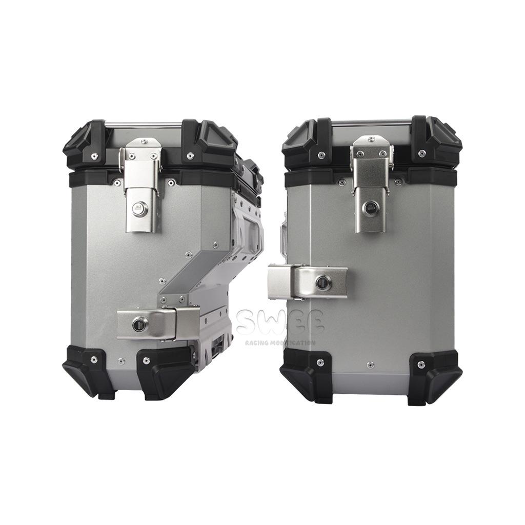 Universal Motorcycle Aluminum Side Boxes – Waterproof, Anti-Collision, Quick Release (18L/28L/35L)
