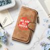 Stylish Long Wallet Unique Slogan Print Multi Slot Card Holder Fashion Casual Portable Daily Purse for Men Women
