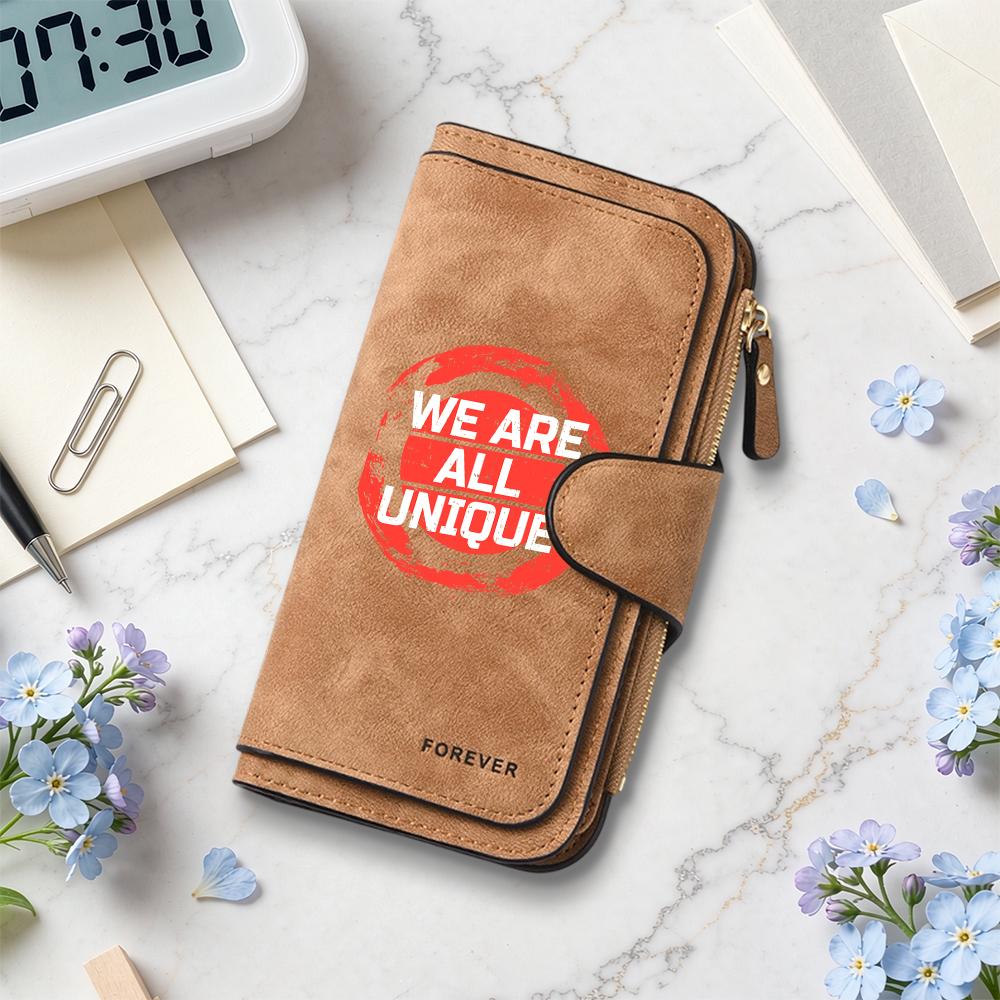Stylish Long Wallet Unique Slogan Print Multi Slot Card Holder Fashion Casual Portable Daily Purse for Men Women