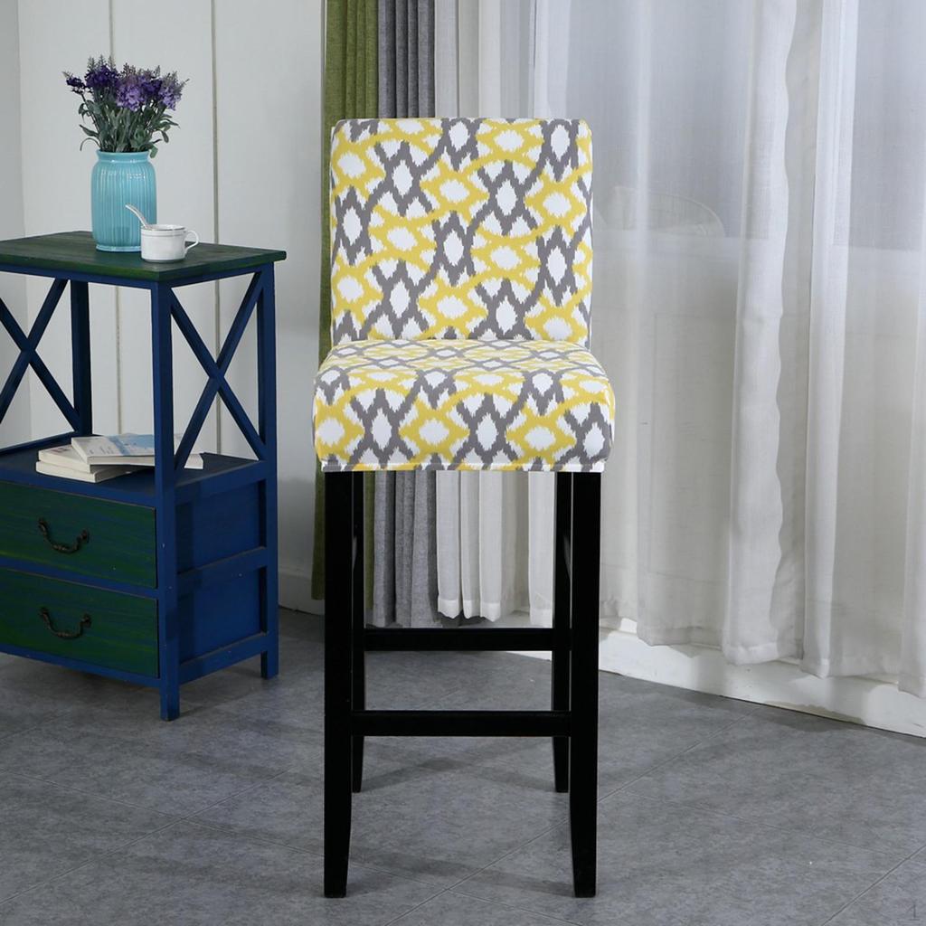 Modern Printing Soft Low Back Cover Barstool Counter Height S Covers Accessories Comfortable