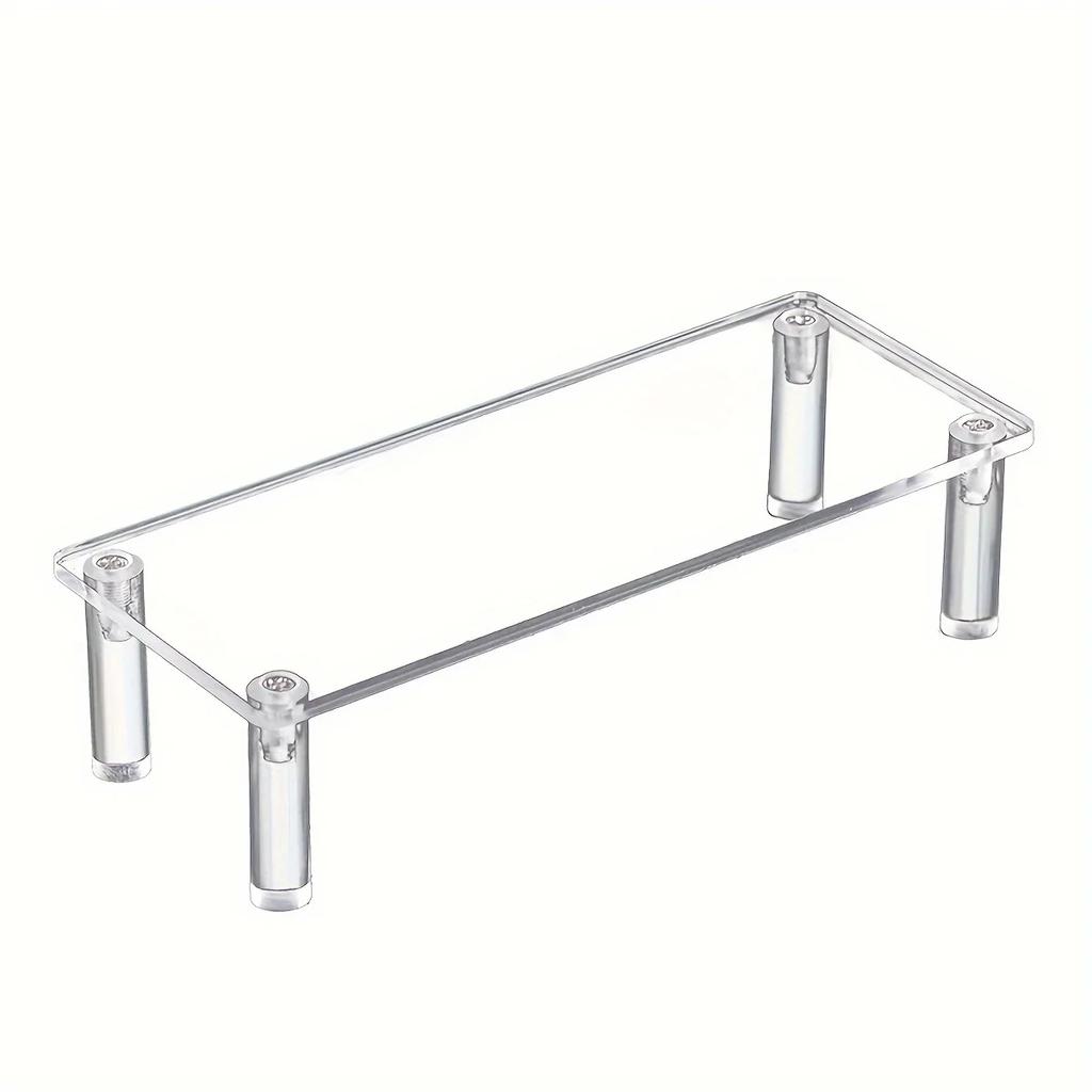 1pc Versatile Acrylic Ladder Display Stand - Transparent, Elegant for Anime Models, Cosmetics, & More - Ideal for Retail