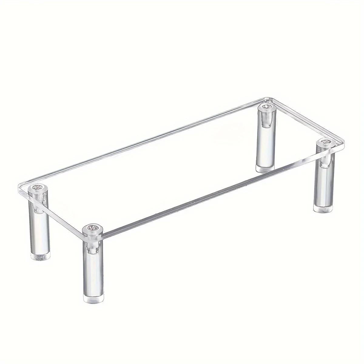 

1pc Versatile Acrylic Ladder Display Stand - Transparent, Elegant for Anime Models, Cosmetics, & More - Ideal for Retail